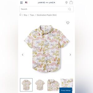 Janie and Jack boy’s poplin shirt